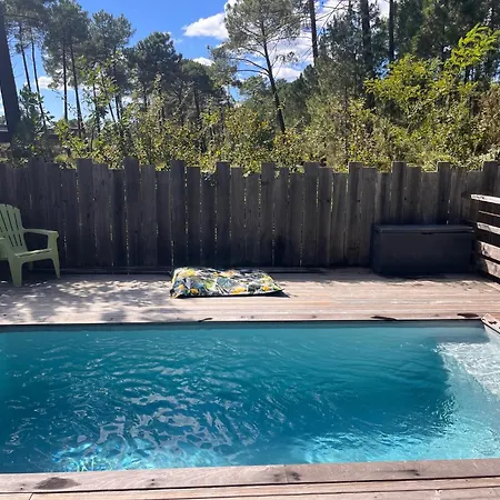 Maison Bois A Avec Piscine * Lacanau